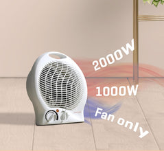 Status Portable Upright Fan Heater 2000W – Dual Heat Settings, Fast & Energy-Efficient Indoor Heating, Adjustable Thermostat, Silent Operation, Overheat Protection – Ideal for Home, Room, Office Use