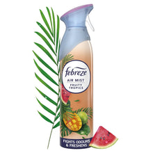 Febreze Air Mist Freshener - Fruity Tropics Scent | Eliminates Odors in Car, Home, Office, Bathroom & Any Room | Long-Lasting Fragrance | 185ml Scented Spray for Household & Workspaces