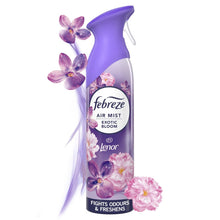 Febreze Air Mist Freshener Exotic Bloom – Long-Lasting Odor Eliminator Spray for Home, Car, Office, Bathroom & Any Room – 185ml Scented Spray with Refreshing Fragrance