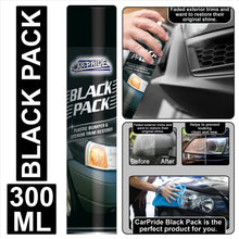 Car Pride Black Pack Bumper Trim Plastic Restorer Spray 300ml – Restores & Protects Car Trim, Prevents Drying, Fading & Aging – UV-Resistant, Long-Lasting Shine for Bumpers, Dash & More
