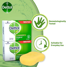 Dettol Original Bar Soap Twin Pack – Gentle Antimicrobial Germ Protection for Daily Hand & Body Wash – Deep Cleansing, Hygiene & Skincare – Promotes Healthy Skin, Family-Friendly Soap for All