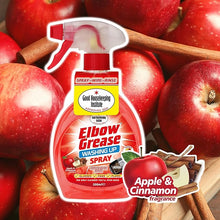 Elbow Grease Wash Up Trigger Spray Bundle Gift Set 3 x 500ml Kitchen Cleaner Apple & Cinnamon Gingerbread Lemon Powerful Grease Remover Multi Surface Cleaning Spray for Hobs Sinks Tiles Worktops