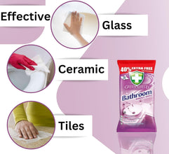 Greenshield Anti-Bac Bathroom Cleaner Wipes – 70 Disinfectant Sheets for Toilet, Basin, Shower & Surfaces | Kills Germs, Removes Limescale & Soap Scum | Fast-Drying, Streak-Free Cleaning for Glass, Tiles & More