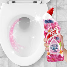 Harpic Active Fresh Cleaning Gel 750ml – Pink Blossom Scent | Toilet Bowl Cleaner | Removes Limescale & Stains | Long-Lasting Freshness | Antibacterial Formula | Fast-Acting & Effective