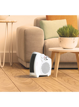 Daewoo Portable Fan Heater 2000W – Dual Heat Settings, Fast & Energy-Efficient Heating for Home, Office & Rooms – Adjustable Thermostat, Silent Operation, Overheat Protection – Instant Warmth All Winter