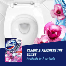 Domestos Power 5 Pink Magnolia Aroma Toilet Cleaner Rim Block – Long-Lasting Freshness, Fights Bad Odours & Limescale | Prevents Bacteria & Keeps Toilet Fresh for Weeks | Citrus Scented Toilet Cleaner