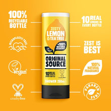 Original Source Giftset Bundle – 3 x 750ml Vegan Shower Gels – Natural, Refreshing, Unisex