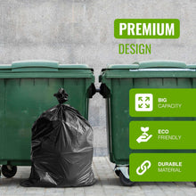 Ecobag 10 Heavy Duty 240L Wheelie Bin Liners – Eco-Friendly, Leak & Tear Resistant Recycling Bags – Super Strong for Kitchen, Garden, Office & Caterers – Black Waste Bags 240 Litre