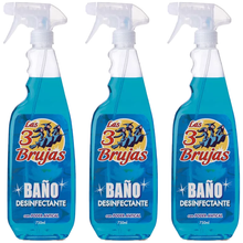 3 Witches Bano Disinfectant Powerful Household Scented Any Room Home Bathroom Kitchen House Limescale Dirt Remover Cleaning Scent Long Lasting Trigger Spray 750ml X3
