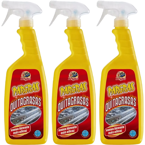 3 Witches Quitagrasas Degreaser Powerful Household Scented Any Room Home Bathroom Kitchen House Surface Limescale Dirt Remover Cleaning Scent Long Lasting Trigger Spray 750ml X3
