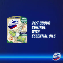 Domestos Power 5 Aroma White Rose & Tea Tree Oil Toilet Cleaner Rim Block – Long-Lasting Fragrance, Fights Bad Odors, Removes Limescale & Prevents Buildup – Keeps Toilet Fresh & Clean for Weeks