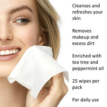 Escenti Tea Tree Facial Wipes – Oil Control, Acne-Fighting, Deep Pore Cleansing – Vegan & Alcohol-Free, 30 Wipes