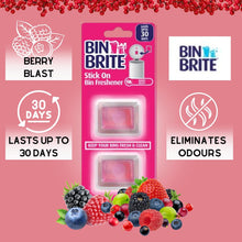 Bin Brite Stick On Bin Freshener – 2pc Assorted Pack | Long-Lasting Odor Eliminator for Trash Cans | Citrus & Fresh Scent | Easy Peel & Stick Design