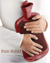Hearth & Home Hot Water Bottle – Premium 2 Litre Full Body Pain Relief – High-Quality Ribbed Design for Warmth & Comfort – Durable & Leak-Proof Red