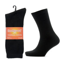 RJM HeatGuard Mens Thermal Socks – Winter Warm & Comfortable 3 Pairs – Easy to Wear, UK 7-11 / EUR 41-46, Black – SK633 – Cold Weather Socks for Men