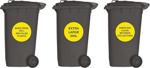 Tidyz Wheely Bin Liners – Heavy Duty 300L Recycling Bags (Roll of 5) | Tear-Resistant, Leak-Proof Premium Bin Bags for Kitchen, Garden, Office & Catering | Durable Waste Sacks for Wheelie Bins