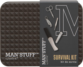 Man'Stuff Survival Kit – Premium Grooming & Essentials Gift Set for Men – Beard Care, Cologne, Skincare & Travel Accessories – Perfect Men’s Gift Box