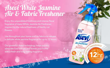 Asevi 3 Piece Pink Bundle Spanish Cleaning Products White Jasmine Air Freshener 400ml Mio Floor Surface Cleaner 1L Soft Pink Fabric Conditioner Concentrate 60 Washes Long-Lasting Household Dirt Stain Remover