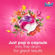 Surf 3 in 1 Laundry Washing Detergent Capsules Bundle Gift Set 2 x 15 Washes Passion Bloom & Tropical Lily Bio Laundry Pods Washing Capsules for Clothes Deep Clean Stain Removal Fresh Floral Scent