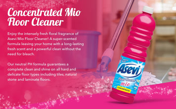 Asevi 3 Piece Pink Bundle Spanish Cleaning Products White Jasmine Air Freshener 400ml Mio Floor Surface Cleaner 1L Soft Pink Fabric Conditioner Concentrate 60 Washes Long-Lasting Household Dirt Stain Remover
