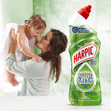 Harpic Active Fresh Cleaning Gel 750ml – Pine Scent Toilet Cleaner | Kills Germs, Removes Limescale & Stains | Long-Lasting Freshness | Powerful Toilet Bowl Cleaner for Sparkling Bathroom