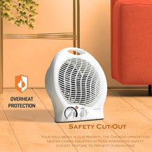 Status Portable Upright Fan Heater 2000W – Dual Heat Settings, Fast & Energy-Efficient Indoor Heating, Adjustable Thermostat, Silent Operation, Overheat Protection – Ideal for Home, Room, Office Use