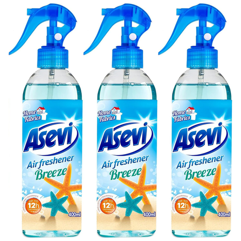 Asevi Air Freshener White Jasmine Ocean Breeze Spring Long Lasting 12 hours Scented Odour Eliminator Spanish Cleaning Car Office Home Any Room Spray Fragrance Aroma Perfume Scent 400ml Bottle
