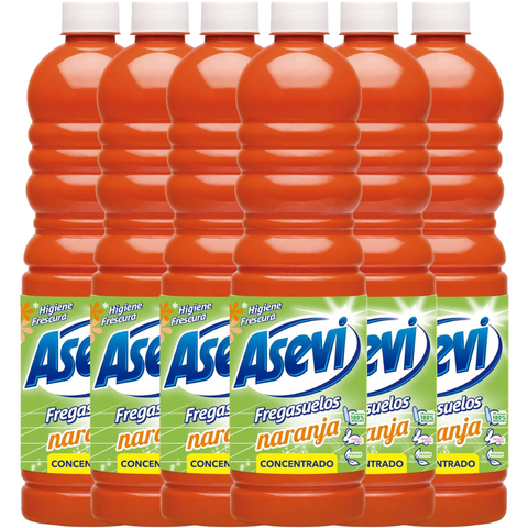 Asevi Floor Cleaner 1 Litre Concentrate Spanish Household Cleaning Product Orange Pink Plastic
