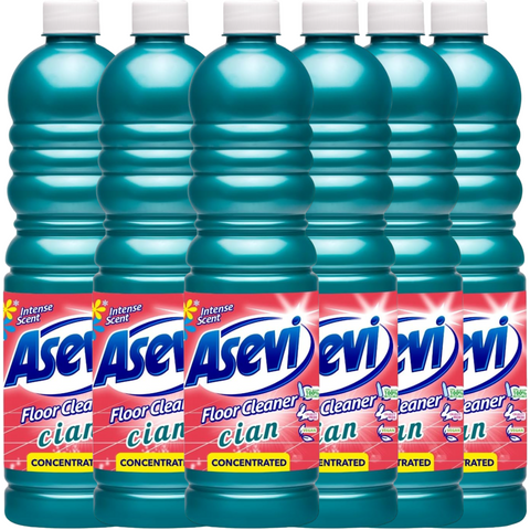 Asevi Floor Cleaner Cian 1 Litre Concentrate Spanish Household Cleaning Product Plastic
