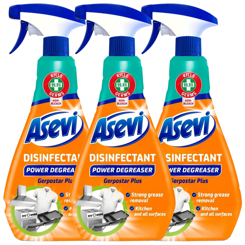 Asevi Gerpostar Quitagrasas Household All Surface Multi Purpose Power Degreaser Disinfectant Strong Grease Stain Cleaner Dirt Remover Spray For Kitchen Bathroom 720ml
