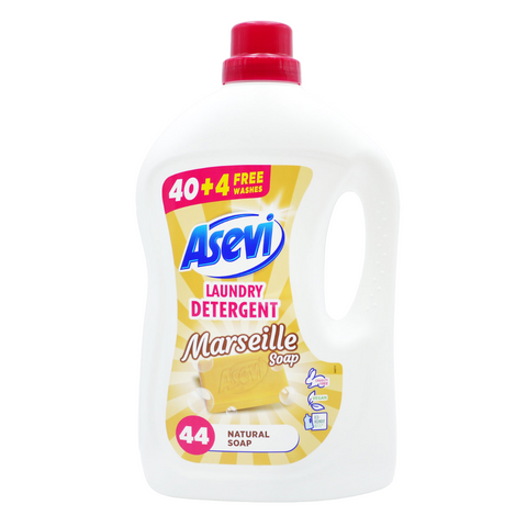 Asevi Liquid Detergent with Marseille Soap Powerful Cleaning Formula Leaves Clothes Fresh & Soft Ideal for All Fabrics Washing Machines Eco-Friendly Great Value Detergent for Your Laundry Needs 40 Washes
