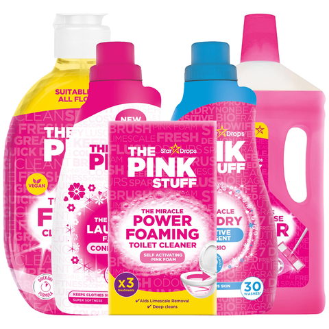 The Pink Stuff Miracle Cleaning Paste 5-Piece Bundle – Stain Remover, Scrub & Polish for Kitchen, Bathroom & More – Eco-Friendly, Non-Toxic & Powerful