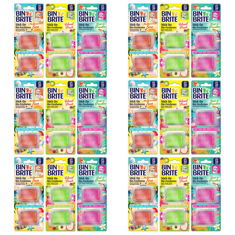 Bin Brite Stick On Bin Freshener 2pc Assorted X6
