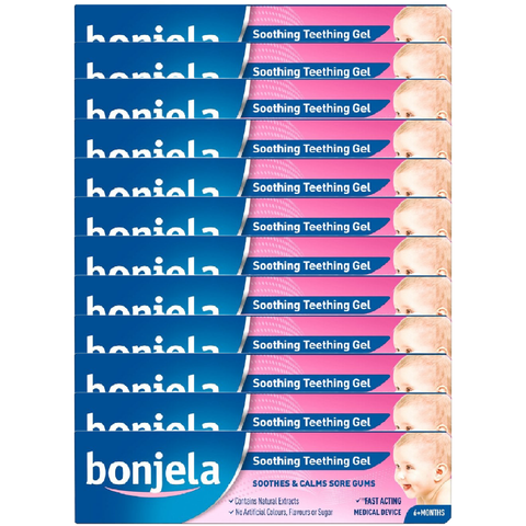 Bonjela Baby Teething Gel For Soothing Gums Pain Relief Common Teeth Symptoms Helps Relieve Sore Gums Inflammation Mouth Ulcers for Babies & Infants Oral Treatment 15g X12
