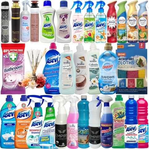 Bundle Gift Set Household Spanish Cleaning Products 1 Air Freshener 1 Fabric Softener 1 Floor Disinfectant Bathroom Kitchen Toilet Cleaner With 1 Gift Item Mystery Box