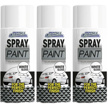 Car-Pride Car Van Bike All Purpose White Gloss Easy and Quick Spraying For The Perfect Finish Spray Paint 400ml X3
