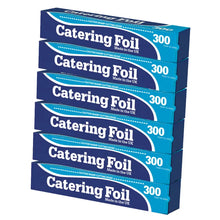 Catering Aluminium Foil Silver Premium Heavy Duty Ready To Use Versatile Durable and Food Safe For Kitchen Catering Cooking Disposable Cookware 300mm x 30m X6
