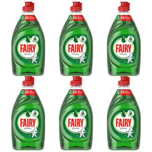 FAIRY Original Washing Up Liquid Powerful Grease Cutting Long-Lasting Suds Fresh Scent Perfect for Sparkling Dishes and Tough Grease Removal Kitchen Essential 320ml X6
