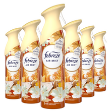 Febreze Air Mist Freshener Cosy Season Eliminates Odours Car Home Any Room Office Bathroom Household Long Lasting Fragrances Scented Spray 185ml X6
