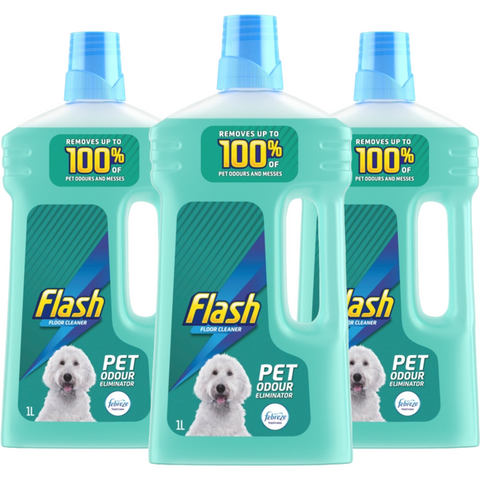 Flash Pet Odour Eliminator Floor Cleaner 1L X3
