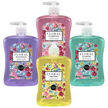 Floral Hand Soap 650ml, Orchid Gardenia Jasmine Magnolia Scented Liquid Hand Wash, Moisturising Handwash, Luxury Bathroom Kitchen Soap, Fresh Floral Fragrance