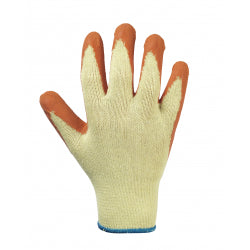 Glenwear Latex Grip Glove Heavy-Duty Nitrile Coated Protective Gloves Secure Fit Anti-Slip Grip Wear Resistant  Ideal for Builders Garden & General Duty Work  8 - Medium
