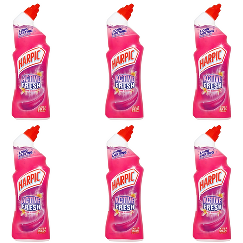 Harpic Active Fresh Cleaning Gel 750ml Pink Blossom X6
