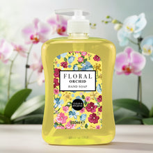 Floral Hand Soap 650ml, Orchid Gardenia Jasmine Magnolia Scented Liquid Hand Wash, Moisturising Handwash, Luxury Bathroom Kitchen Soap, Fresh Floral Fragrance