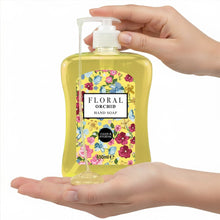 Floral Hand Soap 650ml, Orchid Gardenia Jasmine Magnolia Scented Liquid Hand Wash, Moisturising Handwash, Luxury Bathroom Kitchen Soap, Fresh Floral Fragrance