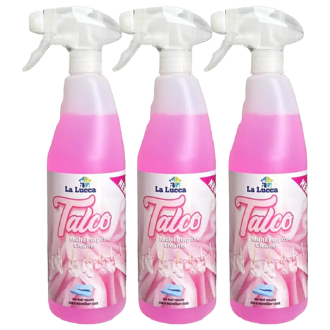 La Lucca Talco Multi Surface Household All Purpose Cleaner For Office Kitchen Home Bathroom Any Room Stain Dirt Grime Remover Scented Spanish Cleaning Spray 750ml X3
