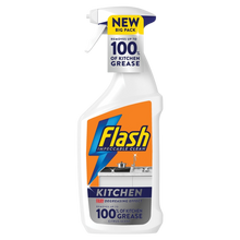 Flash Kitchen Spray 800ml – Powerful Degreaser & Antibacterial Cleaner for Stoves, Ovens, Countertops – Fast-Acting Stain Remover, Citrus Fresh Scent – Safe on Surfaces – Pack of 1