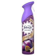 Febreze Air Mist Freshener Spray – Sugarplum Delight Scent | Eliminates Odors in Car, Home, Office, Bathroom & Any Room | Long-Lasting Fragrance | 185ml Household Air Freshener