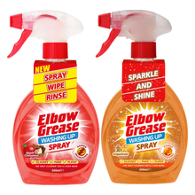ELBOW GREASE Apple & Cinnamon & Gingerbread Wash Up Trigger Spray 500ml Kitchen Cleaner, Powerful Grease Remover, Multi Surface Cleaning Spray for Hobs, Worktops, Sinks, Tiles & Everyday Kitchen Cleaning