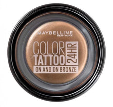 Maybelline Colour Tattoo 24HR Cream Gel Eyeshadow – On and On Bronze (4g) | Long-Lasting, Smudge-Proof, Intense Metallic Pigment for Crease-Free Wear